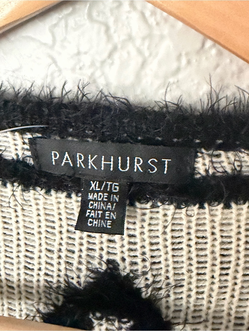 Parkhurst Black and Cream Aztec Knit Open Cardigan Size XL - Picture 2 of 4